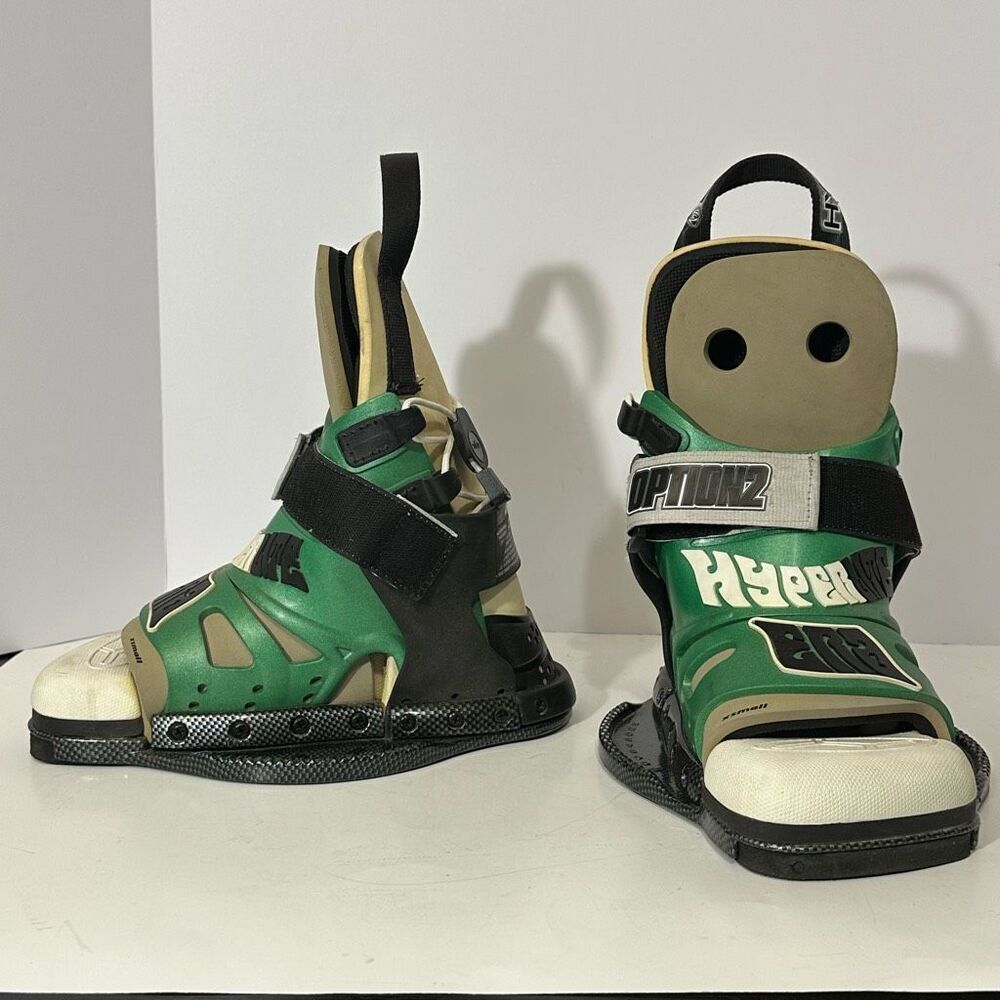 Hyperlite Wakeboard Bindings/ Boots option 2 Green | Size XS extra small